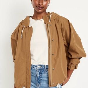 Women's Tan Hooded Jacket